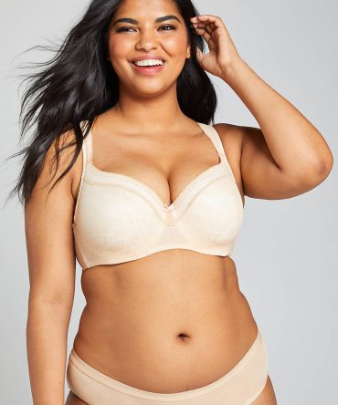 Lightly Lined Balconette Bra with Lace