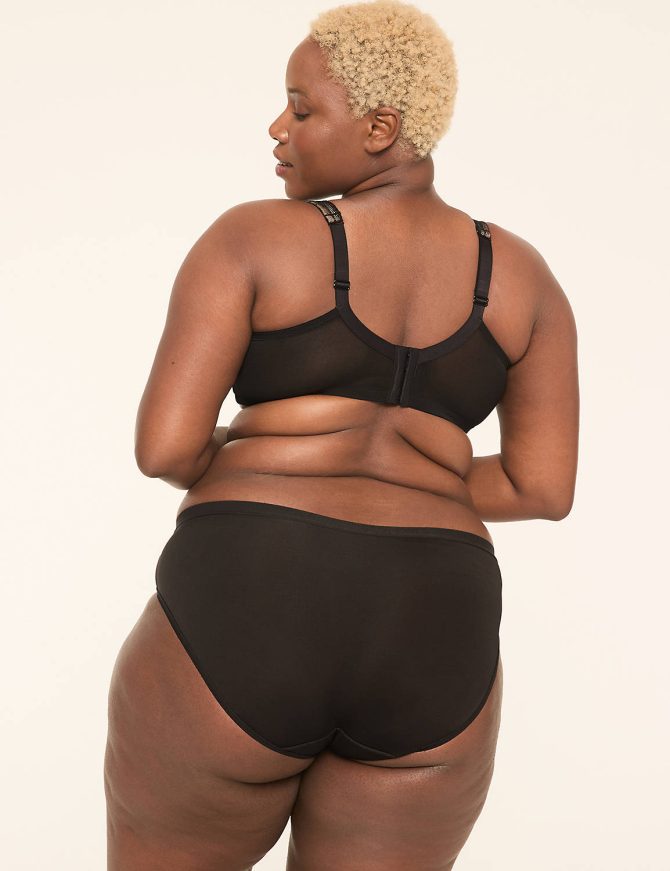 Unlined Full Coverage Bra with Lace - Image 2
