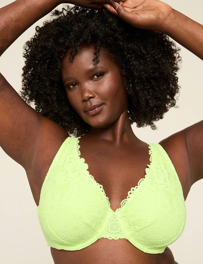 Lace Unlined Full Coverage Bra - Image 4