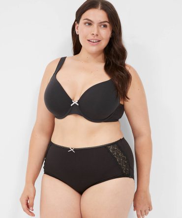 Cotton Full Brief Panty With Lace Back