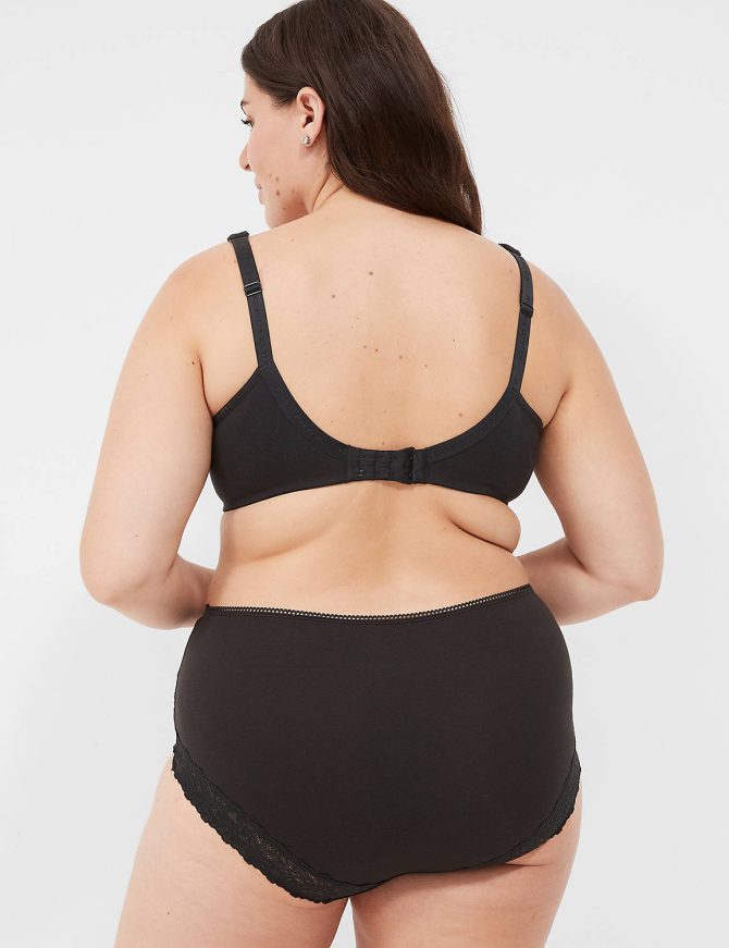 Cotton Full Brief Panty With Lace Back - Image 2