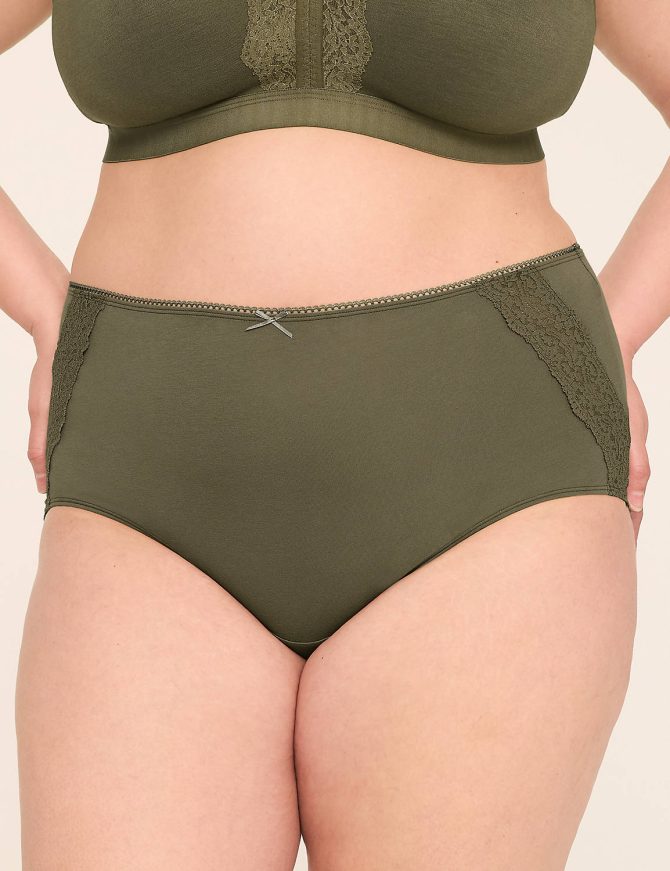 Cotton Full Brief Panty With Lace Back - Image 3