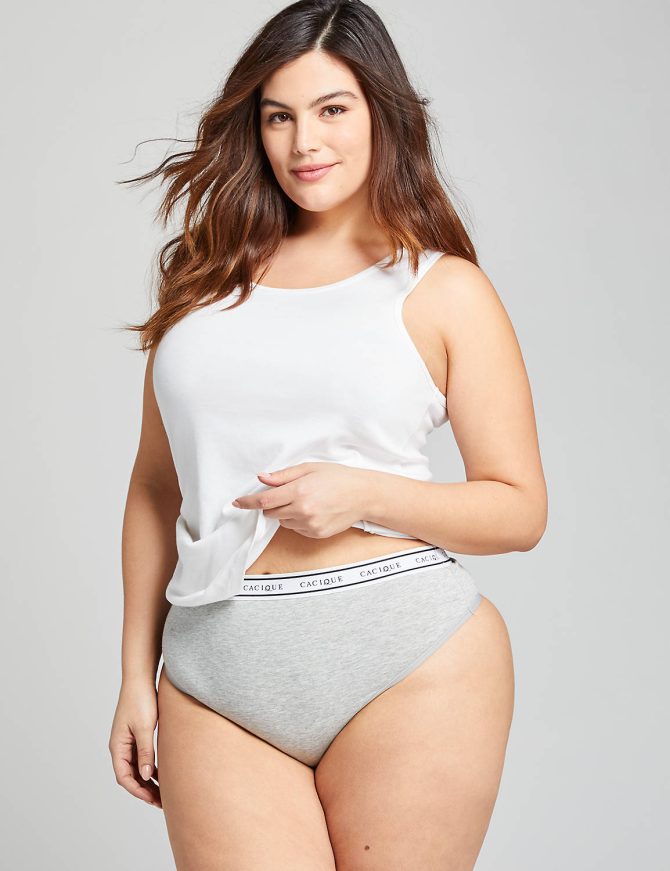 Cotton Thong Panty With Wide Waistband - Image 5