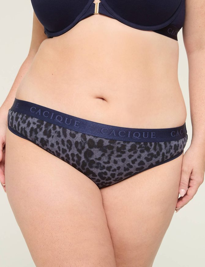 Cotton Thong Panty With Wide Waistband - Image 3
