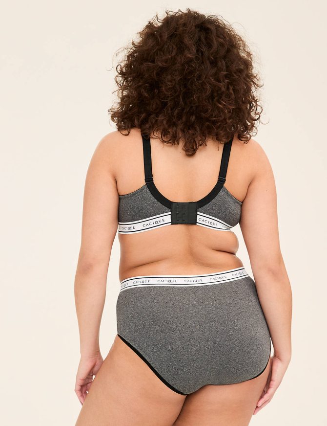 Cotton High-Leg Brief Panty With Wide Waistband - Image 2