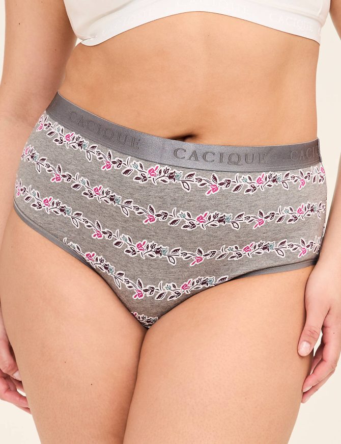 Cotton High-Leg Brief Panty With Wide Waistband - Image 3
