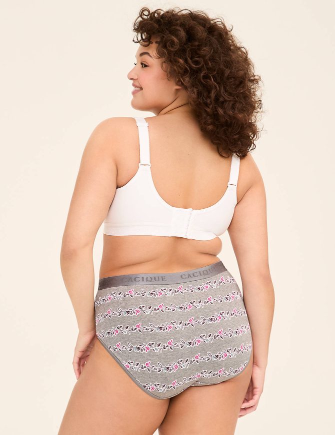 Cotton High-Leg Brief Panty With Wide Waistband - Image 4