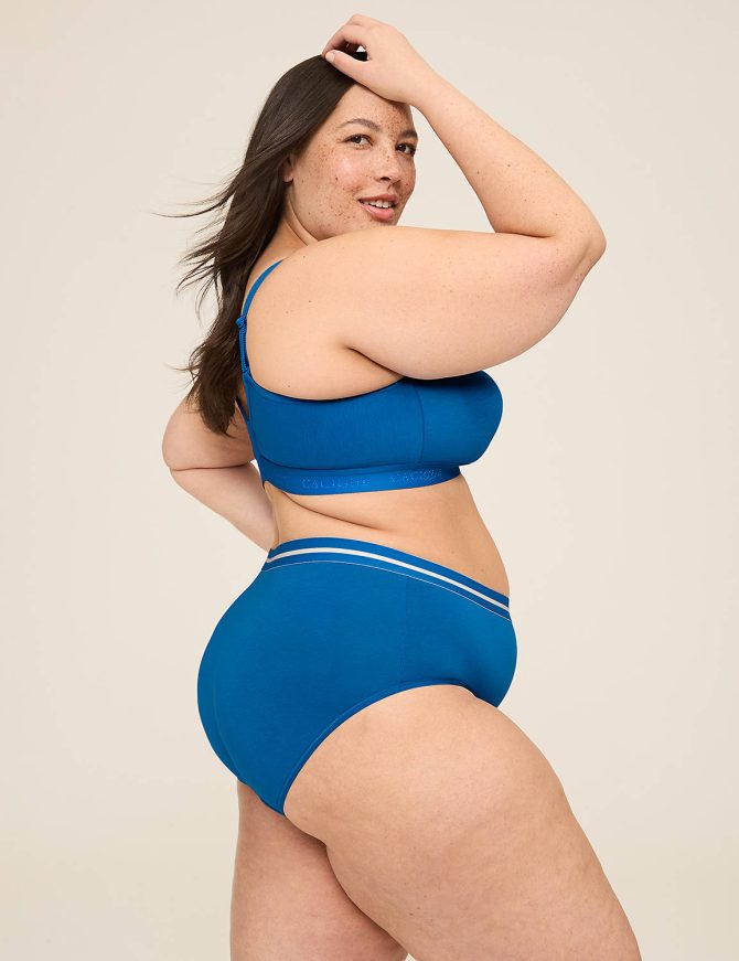Cotton High-Leg Brief Panty With Wide Waistband - Image 6