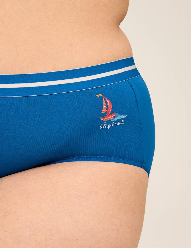 Cotton High-Leg Brief Panty With Wide Waistband - Image 7