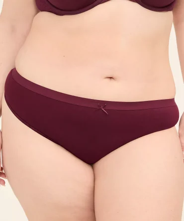 Cotton Thong Panty With Lace Back