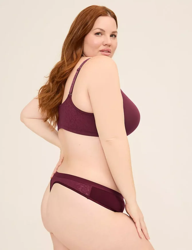 Cotton Thong Panty With Lace Back - Image 2