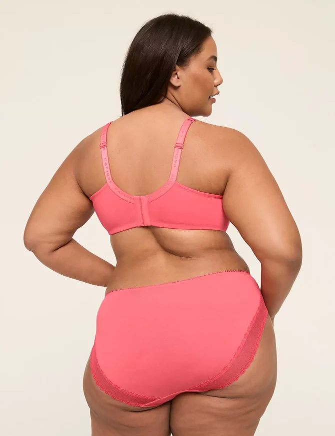 Cotton Boost Plunge Bra With Lace - Image 2
