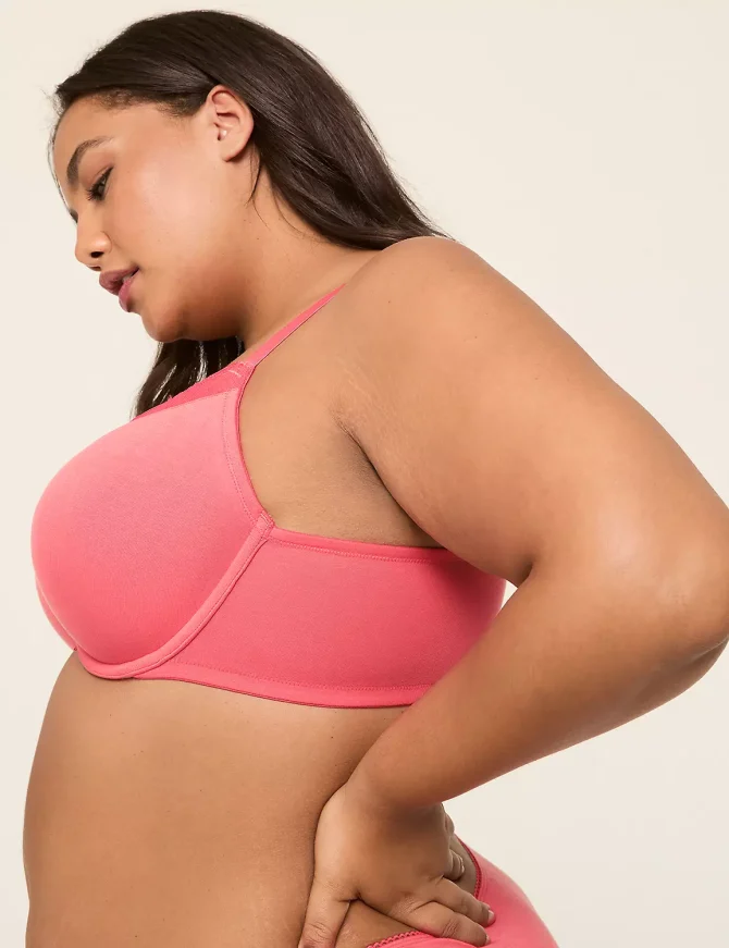 Cotton Boost Plunge Bra With Lace - Image 3