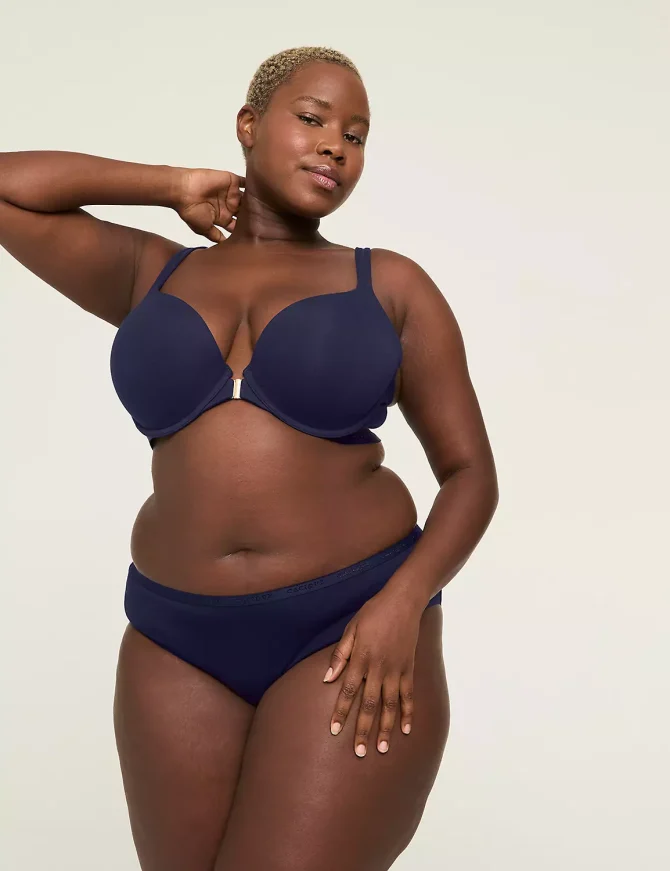 Front-Close Cotton Boost Plunge Bra - Image 5