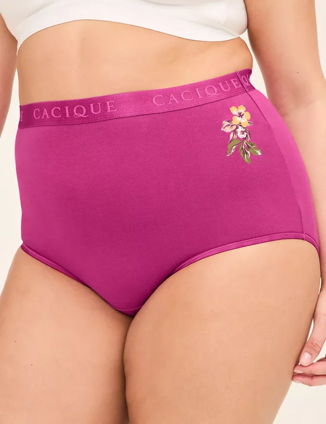 Cotton High-Waist Brief Panty With Wide Waistband - Image 7