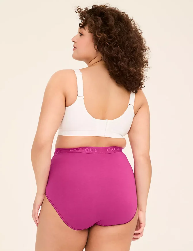 Cotton High-Waist Brief Panty With Wide Waistband - Image 8