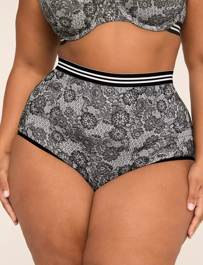 Cotton High-Waist Brief Panty With Wide Waistband