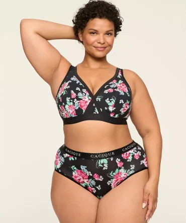 Cotton Lightly Lined No-Wire Bra With Lace