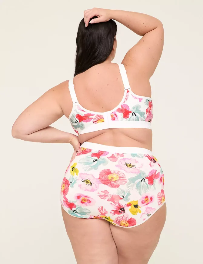 Cotton Lightly Lined No-Wire Bra With Lace - Image 6