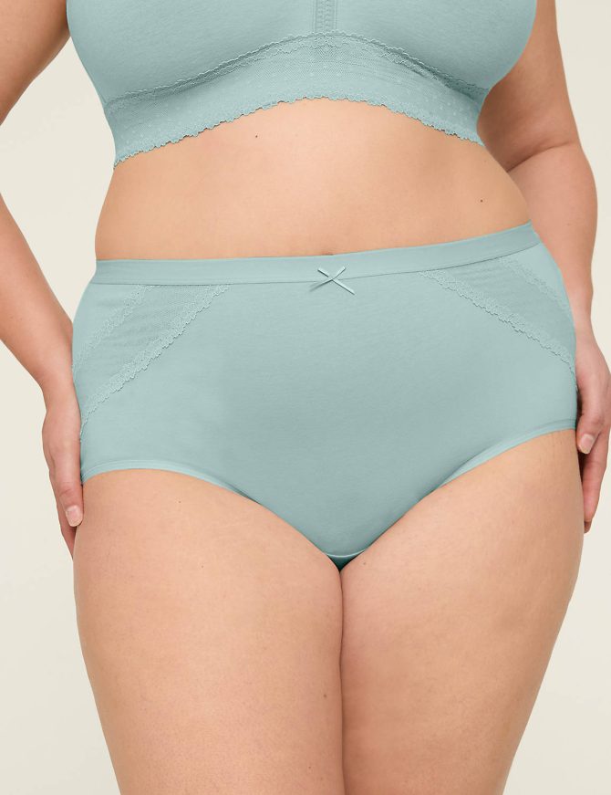 Cotton Full Brief Panty With Lace Trim - Image 5