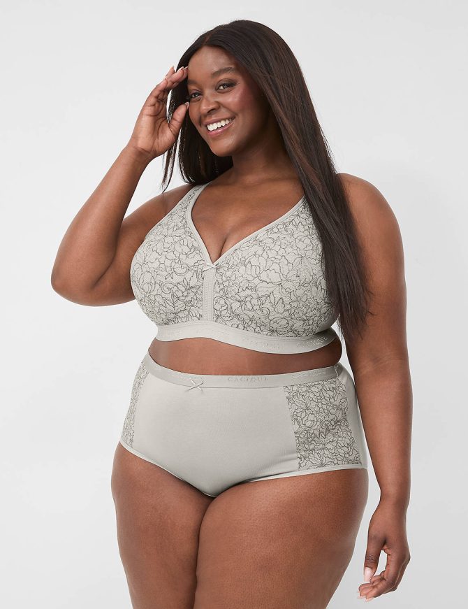 Cotton Full Brief Panty With Lace Trim - Image 3