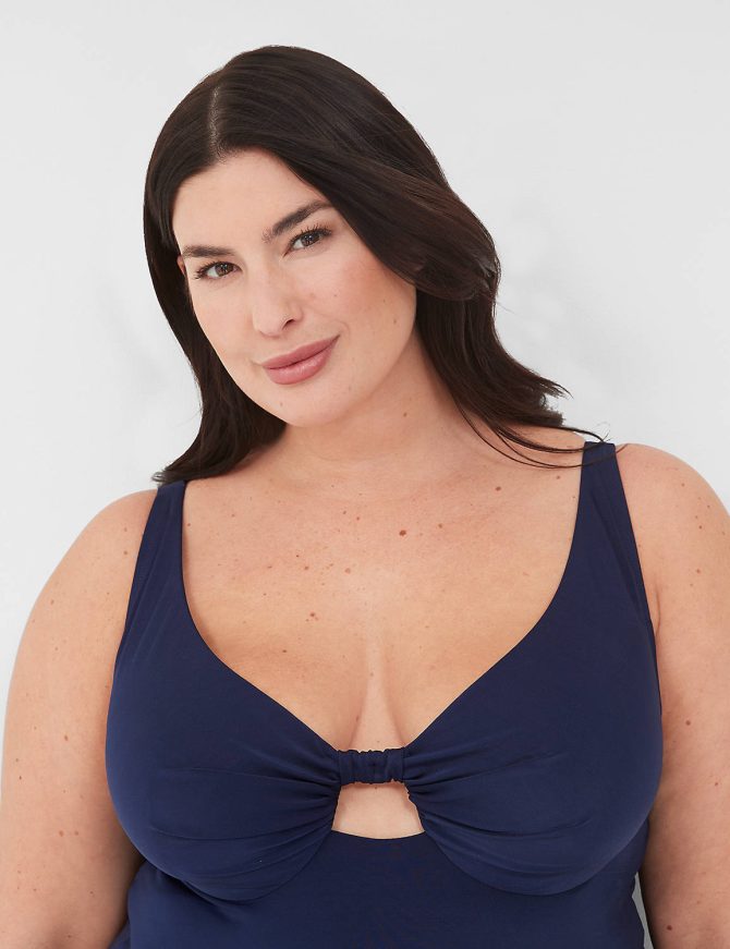 Underwire Knot-Front Tankini Top - Image 4