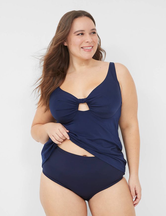 Underwire Knot-Front Tankini Top - Image 6