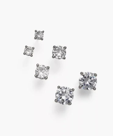 Graduated Stud Earrings 3-Pack