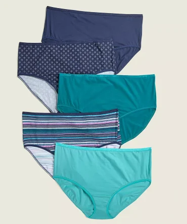 Cotton High-Leg Brief Panty - 5-Pack