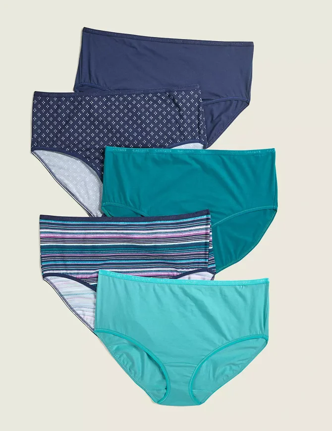 Cotton High-Leg Brief Panty - 5-Pack