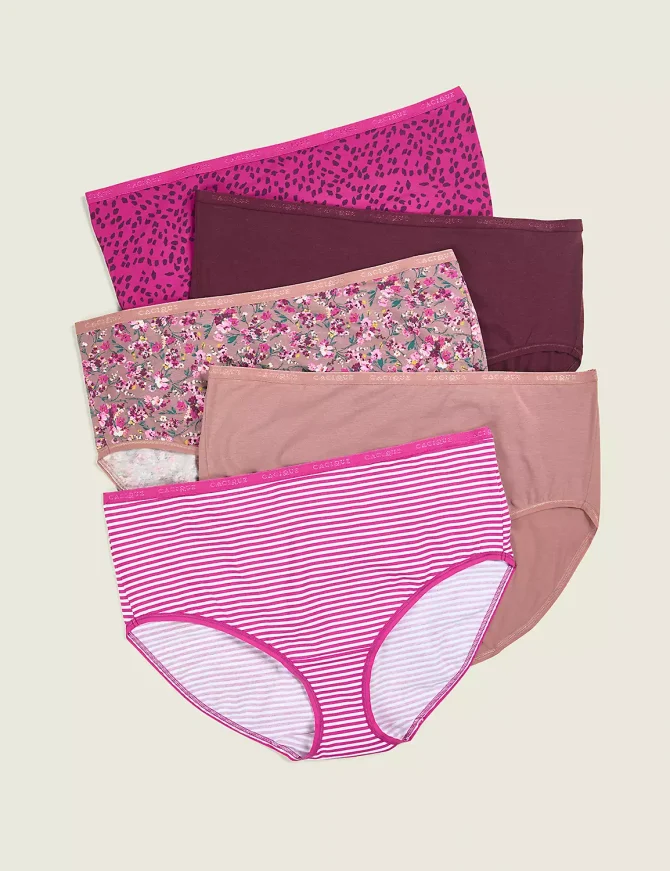 Cotton High-Leg Brief Panty - 5-Pack - Image 6