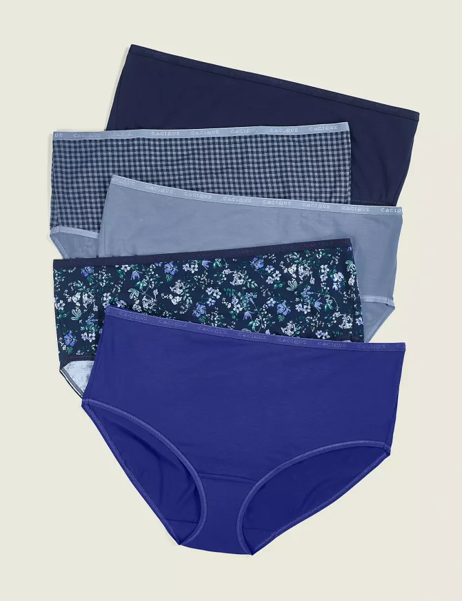 Cotton High-Leg Brief Panty - 5-Pack - Image 4