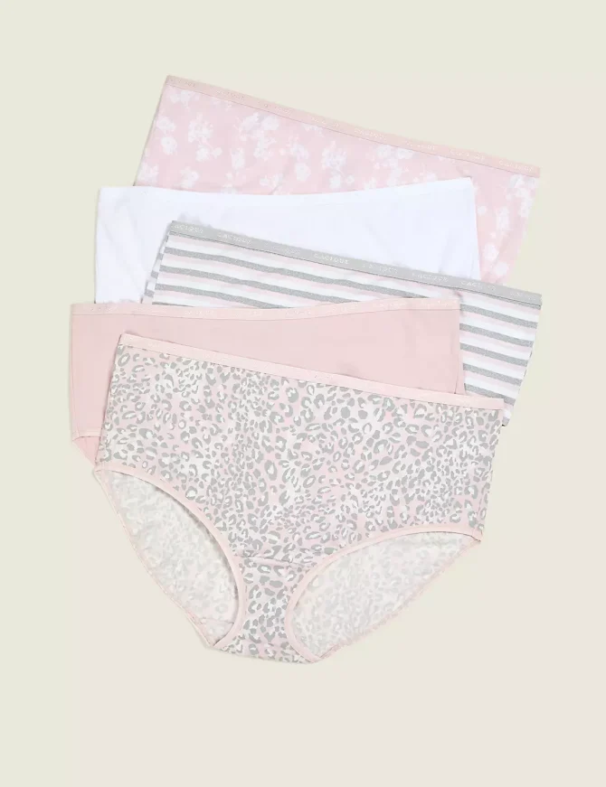 Cotton High-Leg Brief Panty - 5-Pack - Image 8