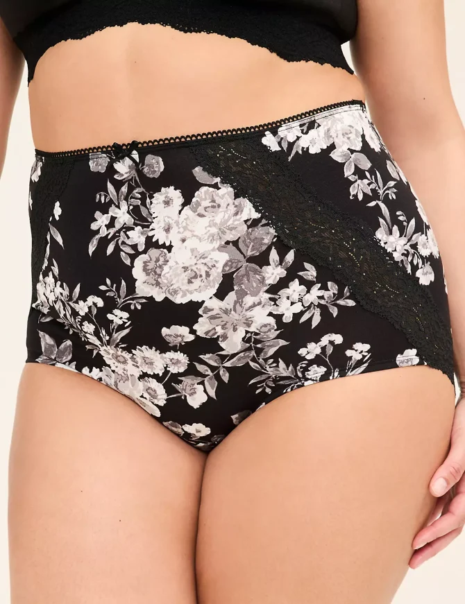 Cotton Lace-Back High Waist Brief Panty - Image 3