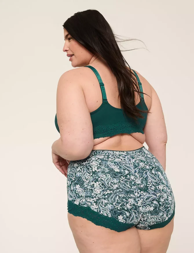 Cotton Lace-Back High Waist Brief Panty - Image 6