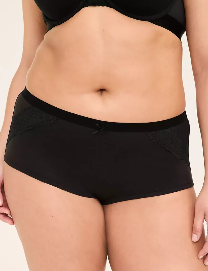 Cotton Boyshort Panty With Lace Trim - Image 7