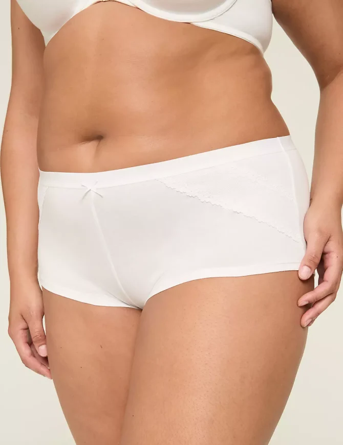 Cotton Boyshort Panty With Lace Trim - Image 5