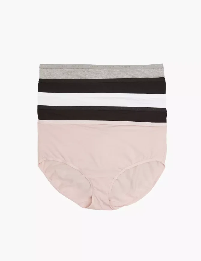 Cotton High-Leg Brief Panty - 5-Pack