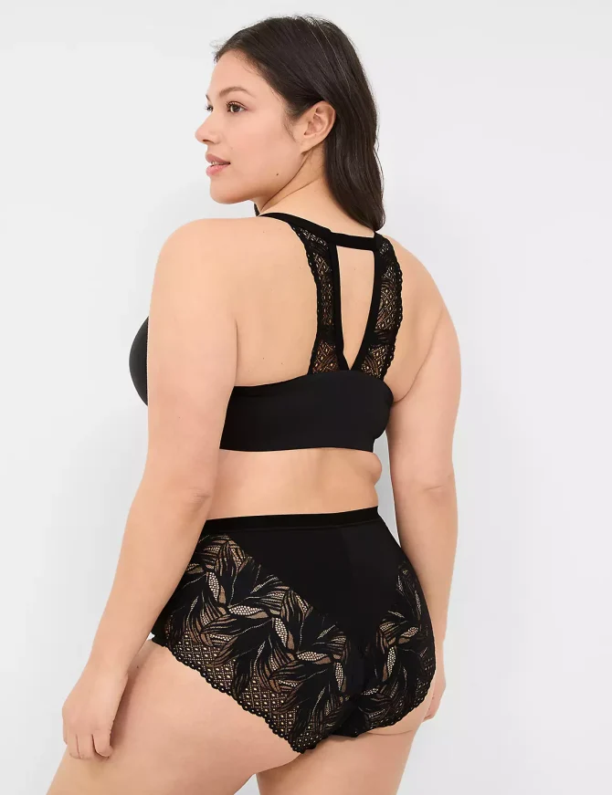 No-Show Lace-Back Full Brief Panty - Image 6