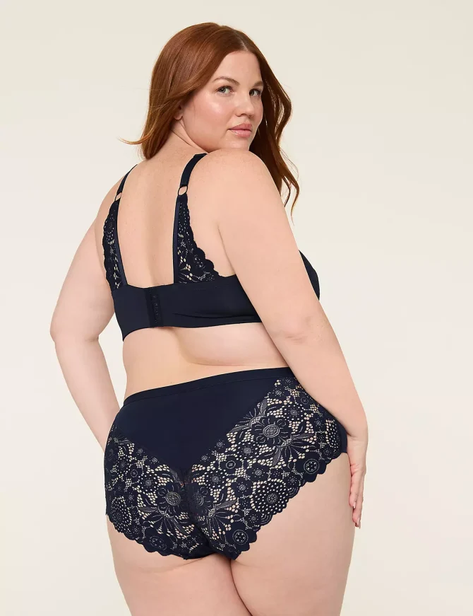 No-Show Lace-Back Full Brief Panty - Image 4