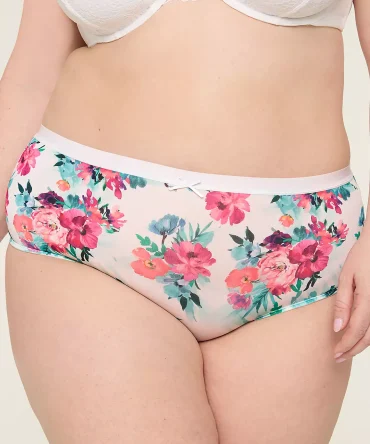 No-Show Lace-Back Full Brief Panty