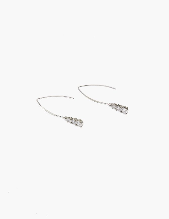 Crystal Wire Drop Earrings