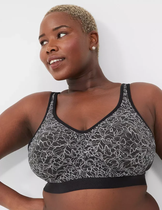 Unlined No-Wire Bra with Lace - Image 3