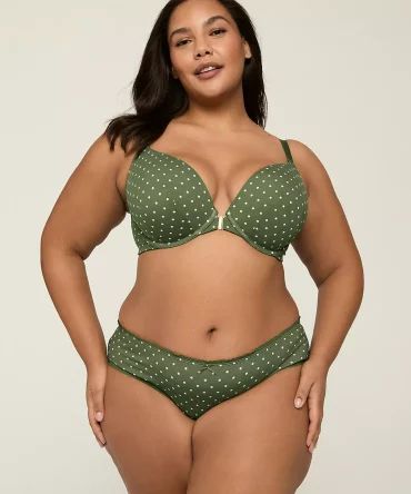 Front-Close Cotton Boost Plunge Bra