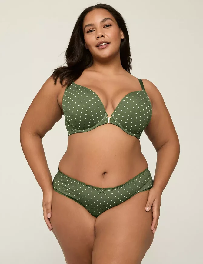 Front-Close Cotton Boost Plunge Bra