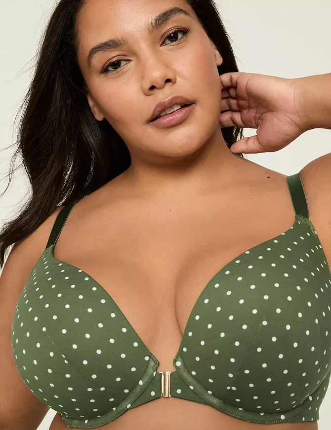 Front-Close Cotton Boost Plunge Bra - Image 4