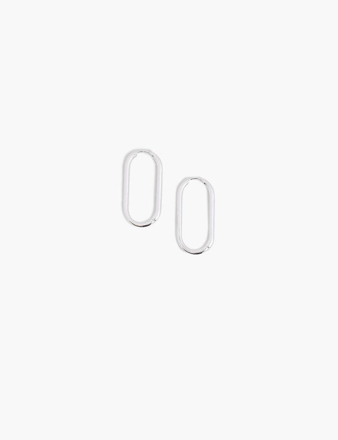 Demi-Fine J-Hoop Earrings - Image 2