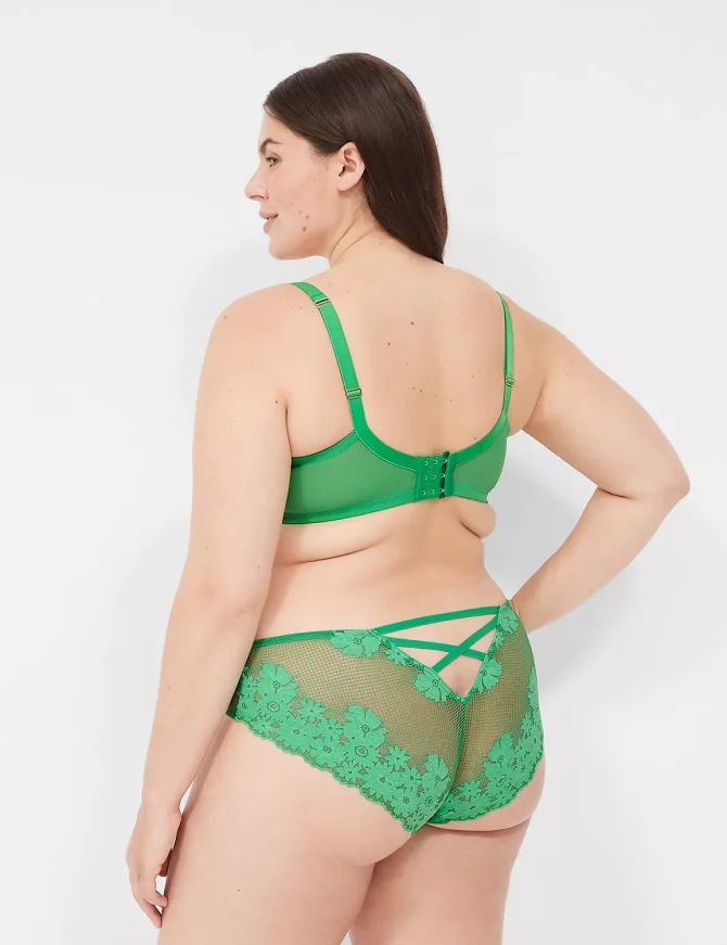 Fishnet Lace Boost Balconette Bra - Image 2