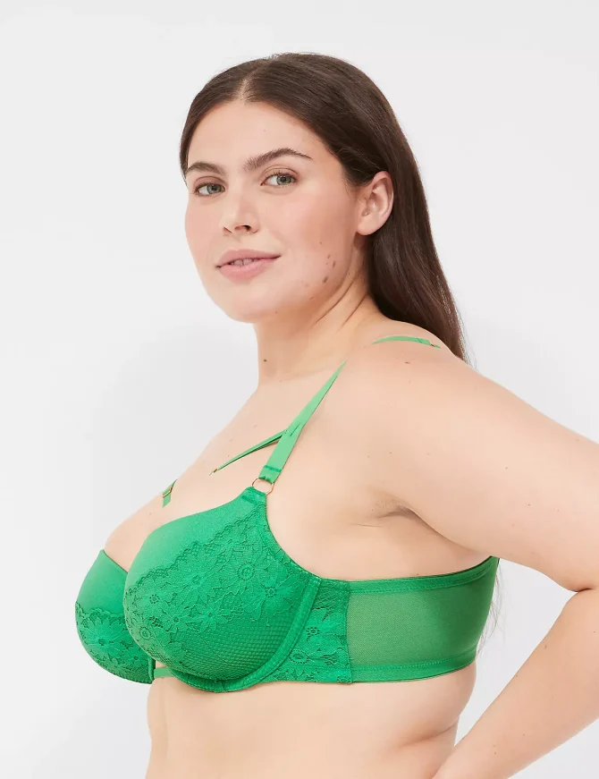 Fishnet Lace Boost Balconette Bra - Image 3