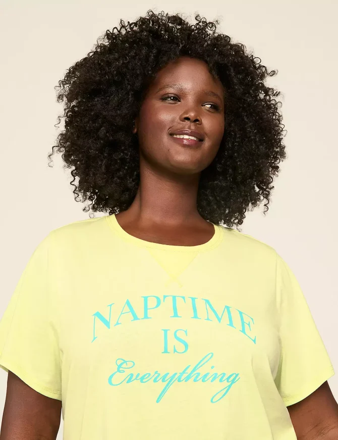 Comfy Cotton Rib-Trim Tee & Short PJ Set - Image 4